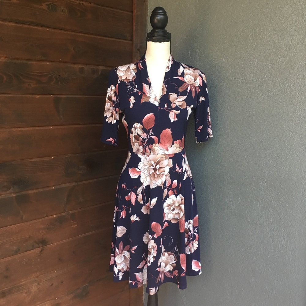 Modcloth modest fit n' flare Floral dress